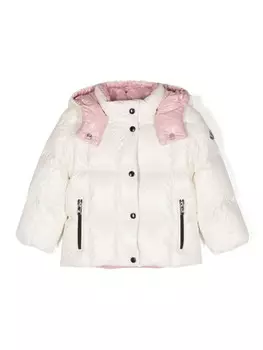 Moncler Enfant пуховик Parana со съемным капюшоном, белый