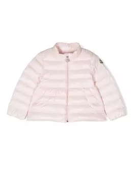 Moncler Enfant пуховик с длинными рукавами, розовый