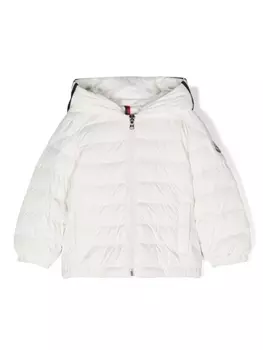 Moncler Enfant пуховик с капюшоном, белый