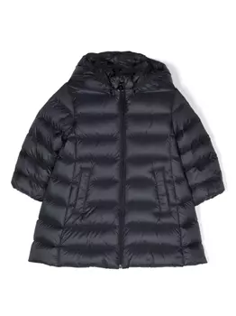 Moncler Enfant пуховик с капюшоном, синий