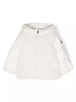 Moncler Enfant пуховик с логотипом, белый