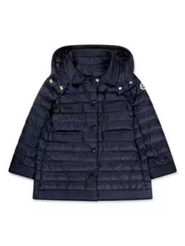 Moncler Enfant пуховик с логотипом, синий