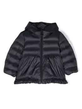 Moncler Enfant пуховик с логотипом, синий