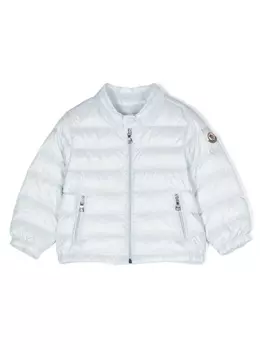 Moncler Enfant пуховик с логотипом, синий