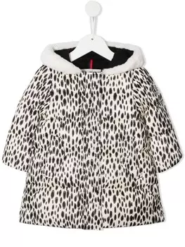 Moncler Enfant пуховик с принтом, белый