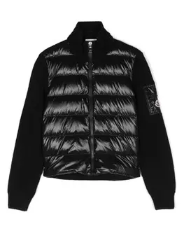 Moncler Enfant пуховик со вставками, черный