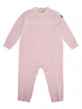 Moncler Enfant ромпер с логотипом, розовый