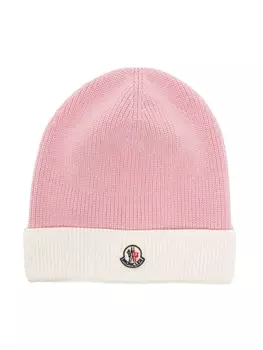 Moncler Enfant шапка бини в двух тонах, розовый
