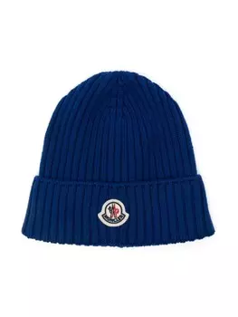 Moncler Enfant шерстяная шапочка, синий