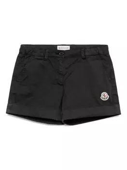 Moncler Enfant шорты с логотипом, серый