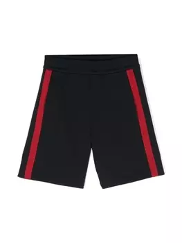 Moncler Enfant шорты в полоску, синий