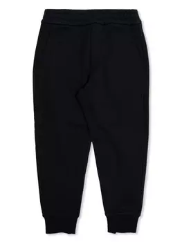 Moncler Enfant спортивные брюки с аппликацией логотипа, черный