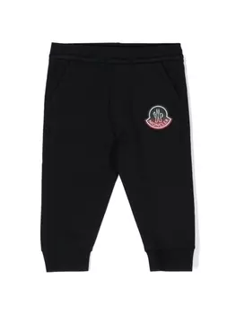 Moncler Enfant спортивные брюки с логотипом, синий