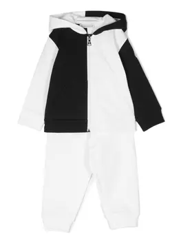 Moncler Enfant спортивный костюм с капюшоном, белый