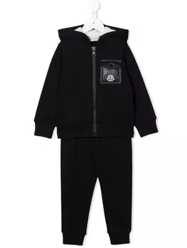 Moncler Enfant спортивный костюм с карманом, синий