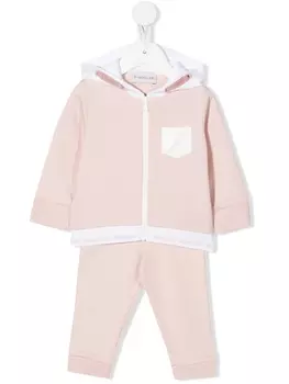 Moncler Enfant спортивный костюм с логотипом, розовый