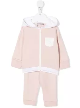 Moncler Enfant спортивный костюм с логотипом, розовый