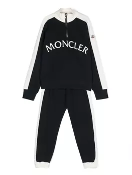 Moncler Enfant спортивный костюм с логотипом, синий