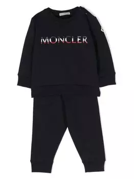 Moncler Enfant спортивный костюм с логотипом, синий