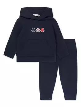 Moncler Enfant спортивный костюм с логотипом, синий