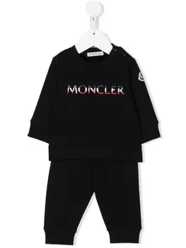 Moncler Enfant спортивный костюм с логотипом, синий