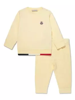 Moncler Enfant спортивный костюм с логотипом, желтый