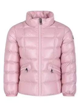 Moncler Enfant стеганая куртка-пуховик Ainay, розовый