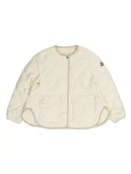 Moncler Enfant стеганая куртка Ursella, нейтральный цвет
