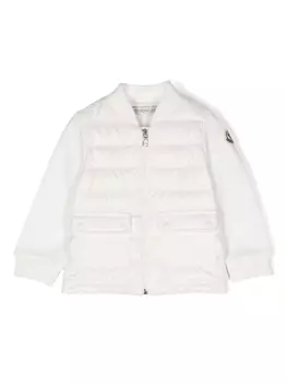 Moncler Enfant стеганый пуховик, белый