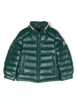 Moncler Enfant стеганый пуховик Bourne, зеленый