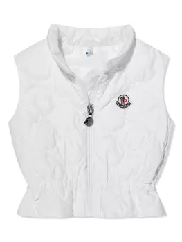 Moncler Enfant стеганый жилет Ambertine, белый
