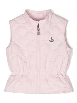 Moncler Enfant стеганый жилет Ambertine, розовый