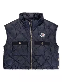 Moncler Enfant стеганый жилет Garonna, синий