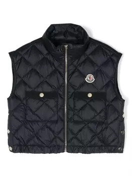 Moncler Enfant стеганый жилет Garonna, синий