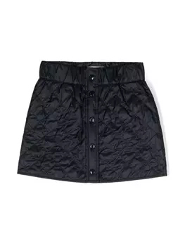 Moncler Enfant стеганый жилет с нашивкой-логотипом, синий