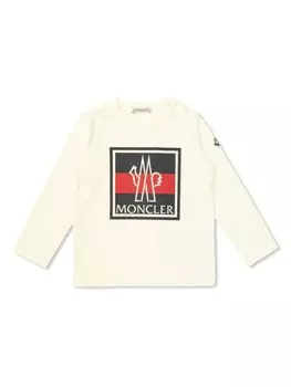 Moncler Enfant толстовка с логотипом, белый