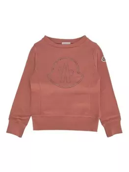 Moncler Enfant толстовка с логотипом, розовый