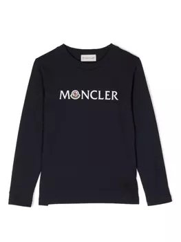 Moncler Enfant толстовка с логотипом, синий