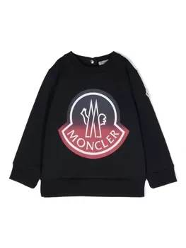 Moncler Enfant толстовка с логотипом, синий