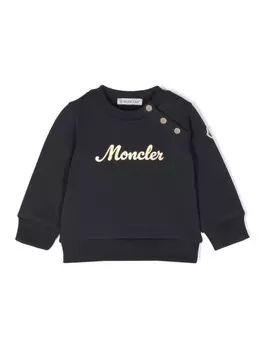 Moncler Enfant толстовка с логотипом, синий