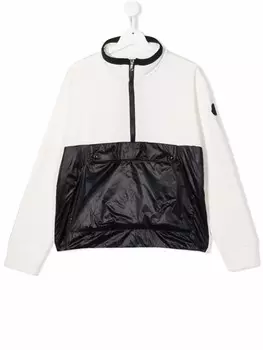 Moncler Enfant толстовка в двух тонах, белый