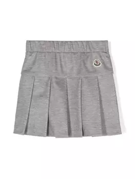 Moncler Enfant юбка из джерси со складками, серый