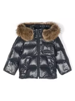 Moncler Enfant утепленная куртка K2F, синий