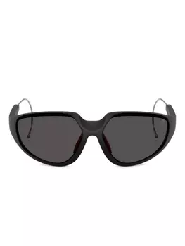 Moncler Eyewear logo-print солнцезащитные очки, черный