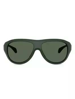 Moncler Eyewear matte-finish солнцезащитные очки, зеленый