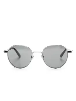 Moncler Eyewear солнцезащитные очки Owlet в круглой оправе, черный