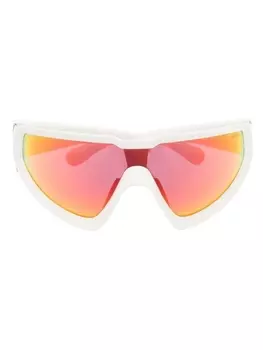 Moncler Eyewear солнцезащитные очки Wrapid в массивной оправе, белый