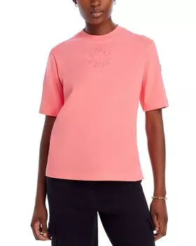 Moncler Футболка с коротким рукавом и логотипом, красный