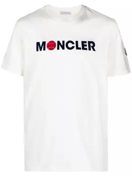 Moncler футболка с логотипом, белый