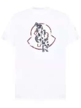 Moncler футболка с логотипом, белый